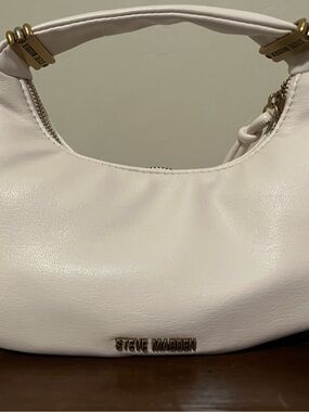 Steve Madden Cream Shoulder Hobo with Gold Hardware